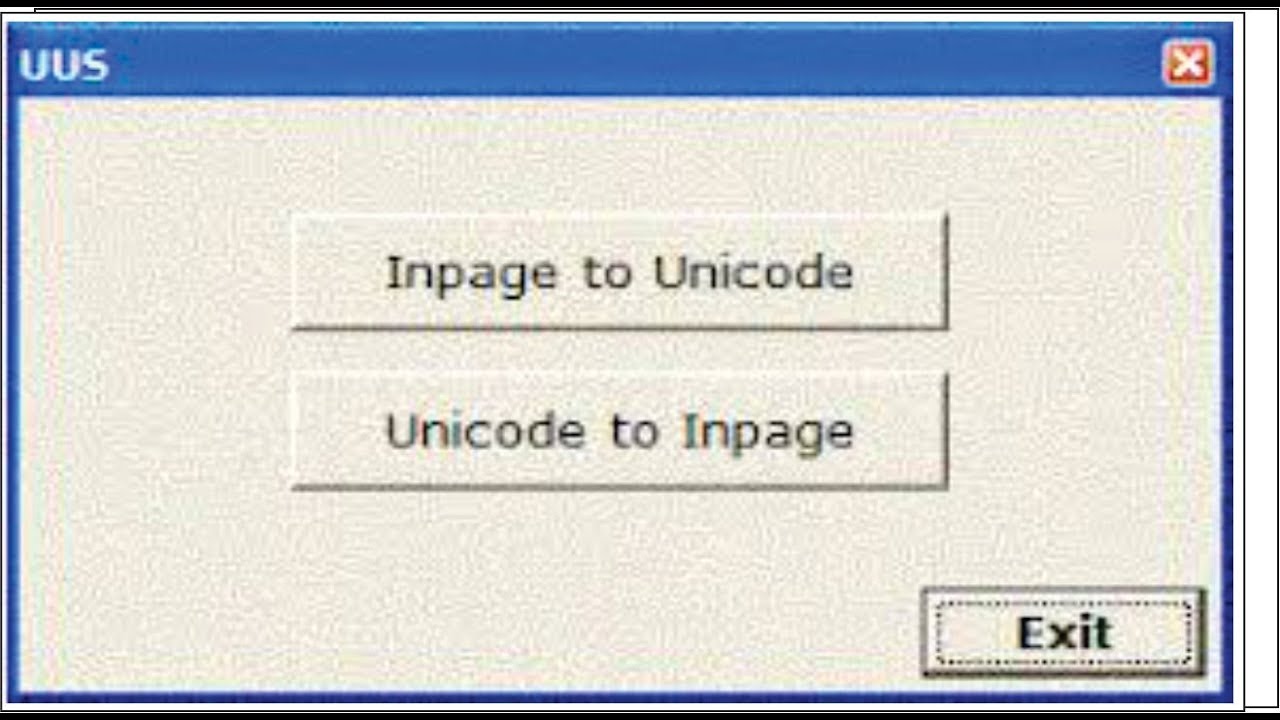inpage to unicode solution online